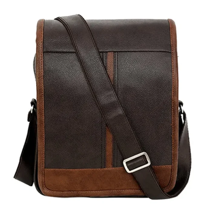 Brown Pu leatherSling bag for promotions, events & giftings.