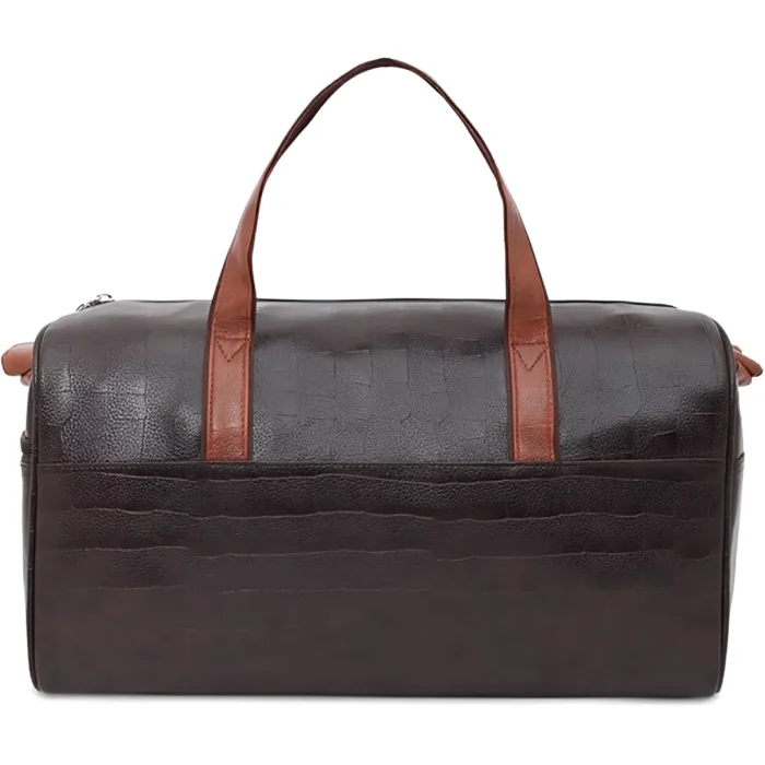 Brown Pu leather Duffel Bag for corporate gifting promotions and events.