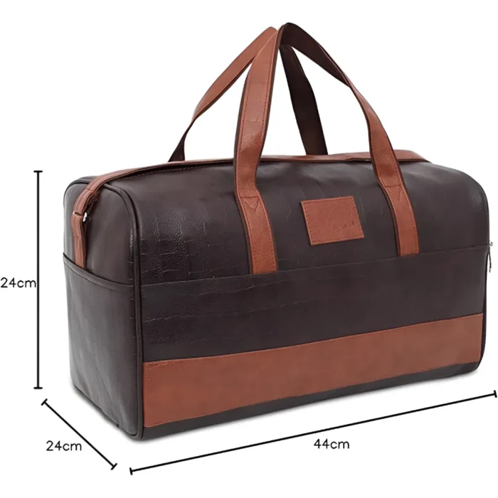 Brown Pu leather Duffel Bag for corporate gifting promotions and events.