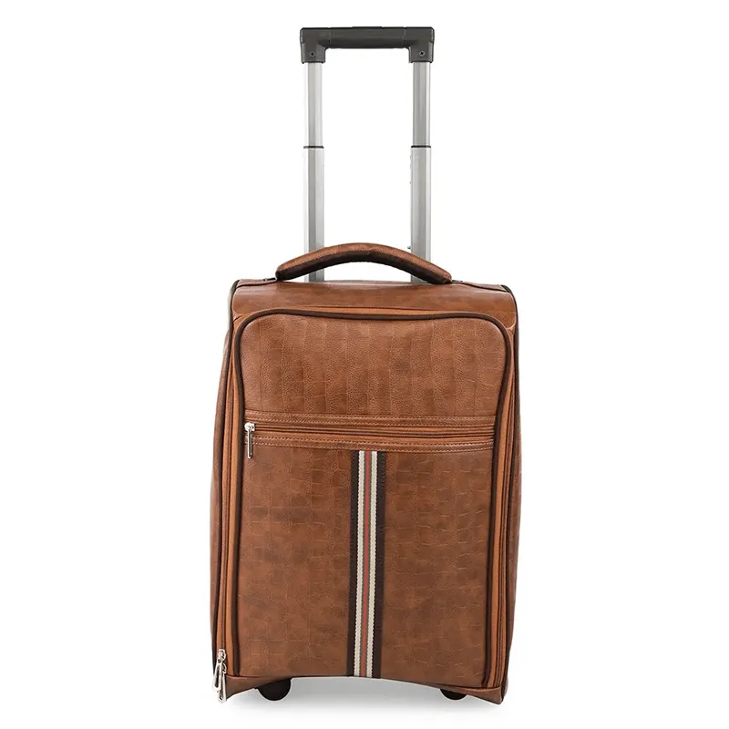 Pu leather trolley bag for bulk corporate gifting in events and promotions.