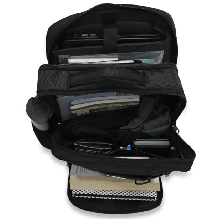 Black Laptop Backpack for corporate, events and gifting.