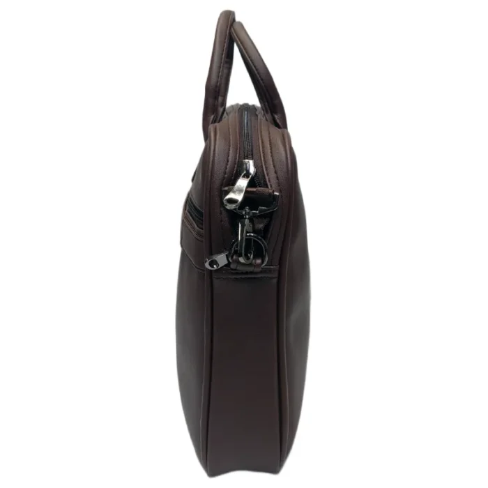 Brown Synthetic leather Laptop Messenger Bag for gifting in events and promotions with customized branding
