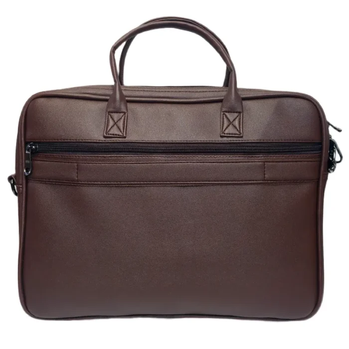 Brown Synthetic leather Laptop Messenger Bag for gifting in events and promotions with customized branding