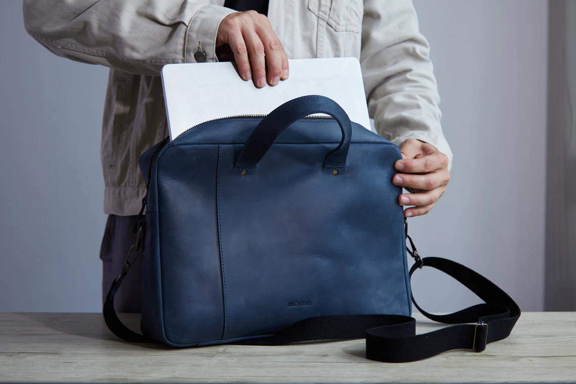 Blue Office laptop bag for bulk orders in events, promotions and businesses