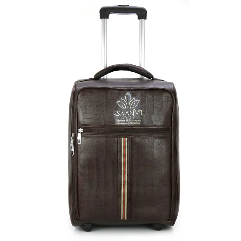 Custom branded trolley bag manufactured for Saanvi Jewels by Galaxy Bags in bulk